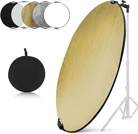 Photography Lighting Diffuser - 43Inch/110cm Photography Light Reflector, Portable Foldable