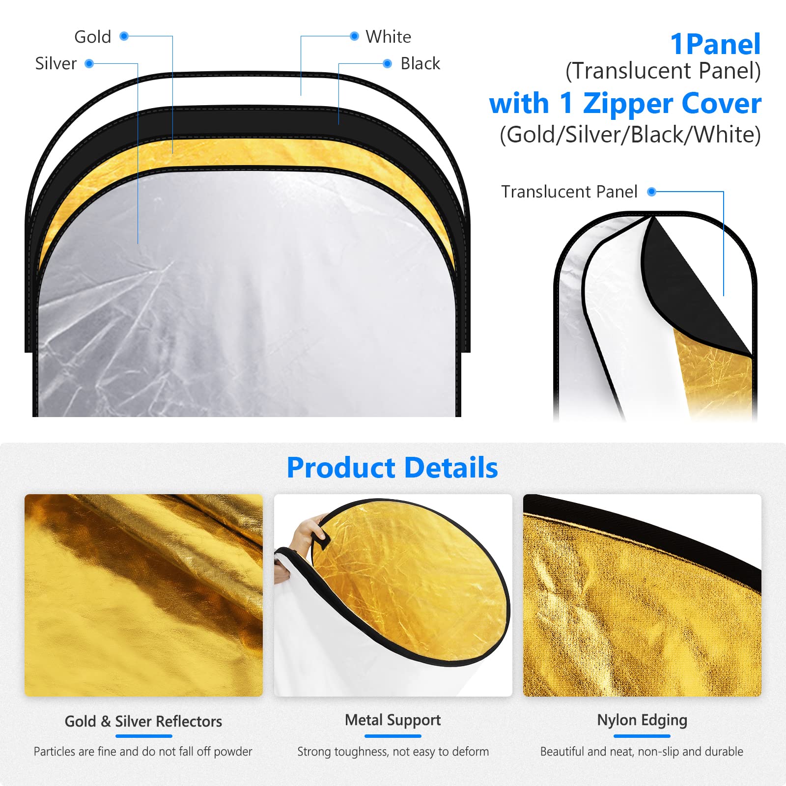 NEEWER Light Reflectors for Ph - Reflector Disc Silver recensie en prijs