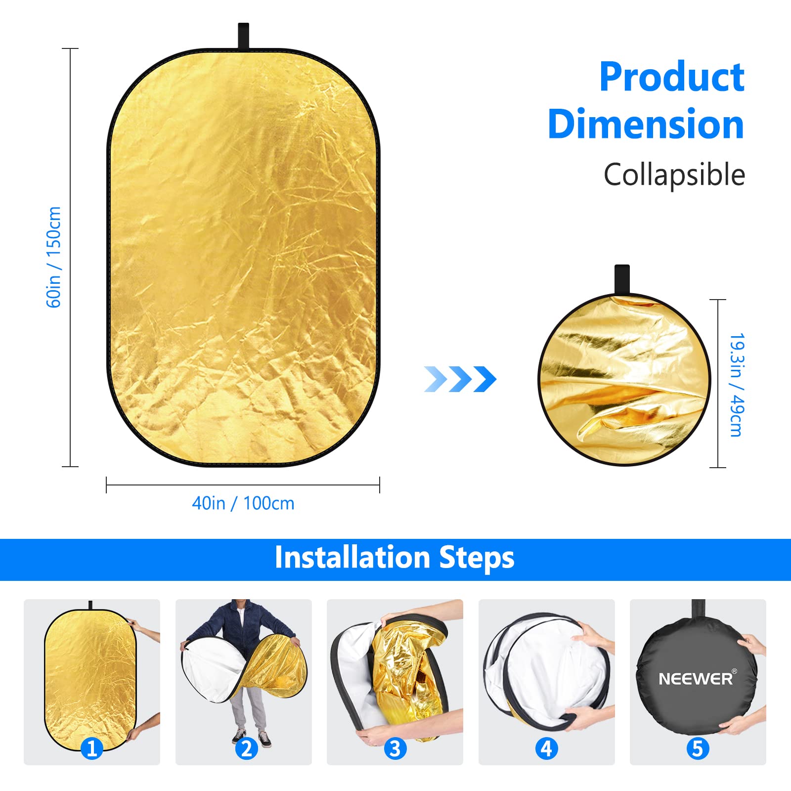 NEEWER Light Reflectors for Ph - Reflector Disc Silver recensie en prijs