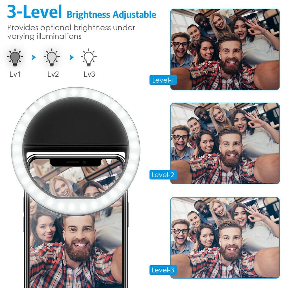 USB Rechargeable LED Selfie Ri - Photography Lighting Product recensie en prijs