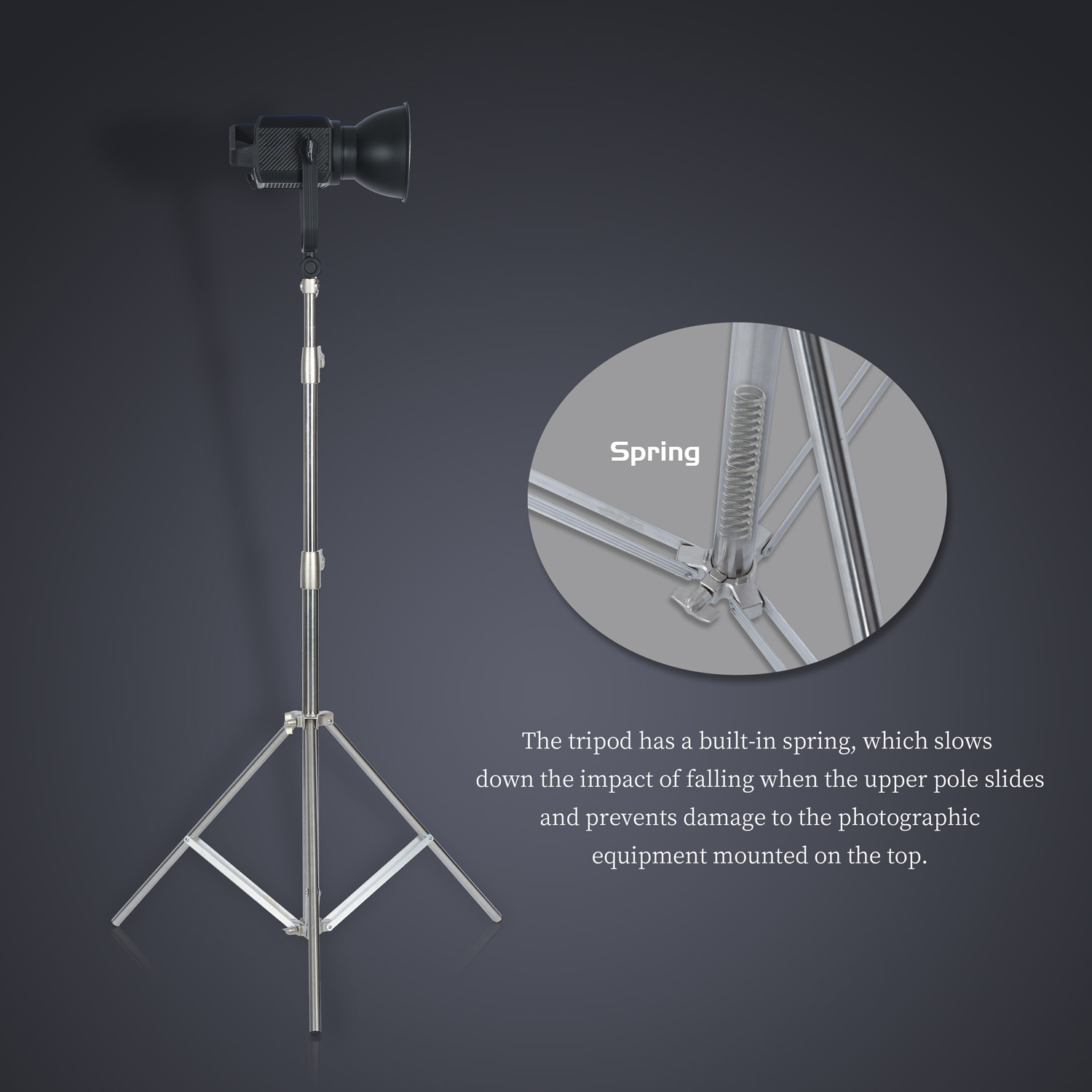 SH 2.8M Stainless Steel Light  - Photography Lighting Product recensie en prijs