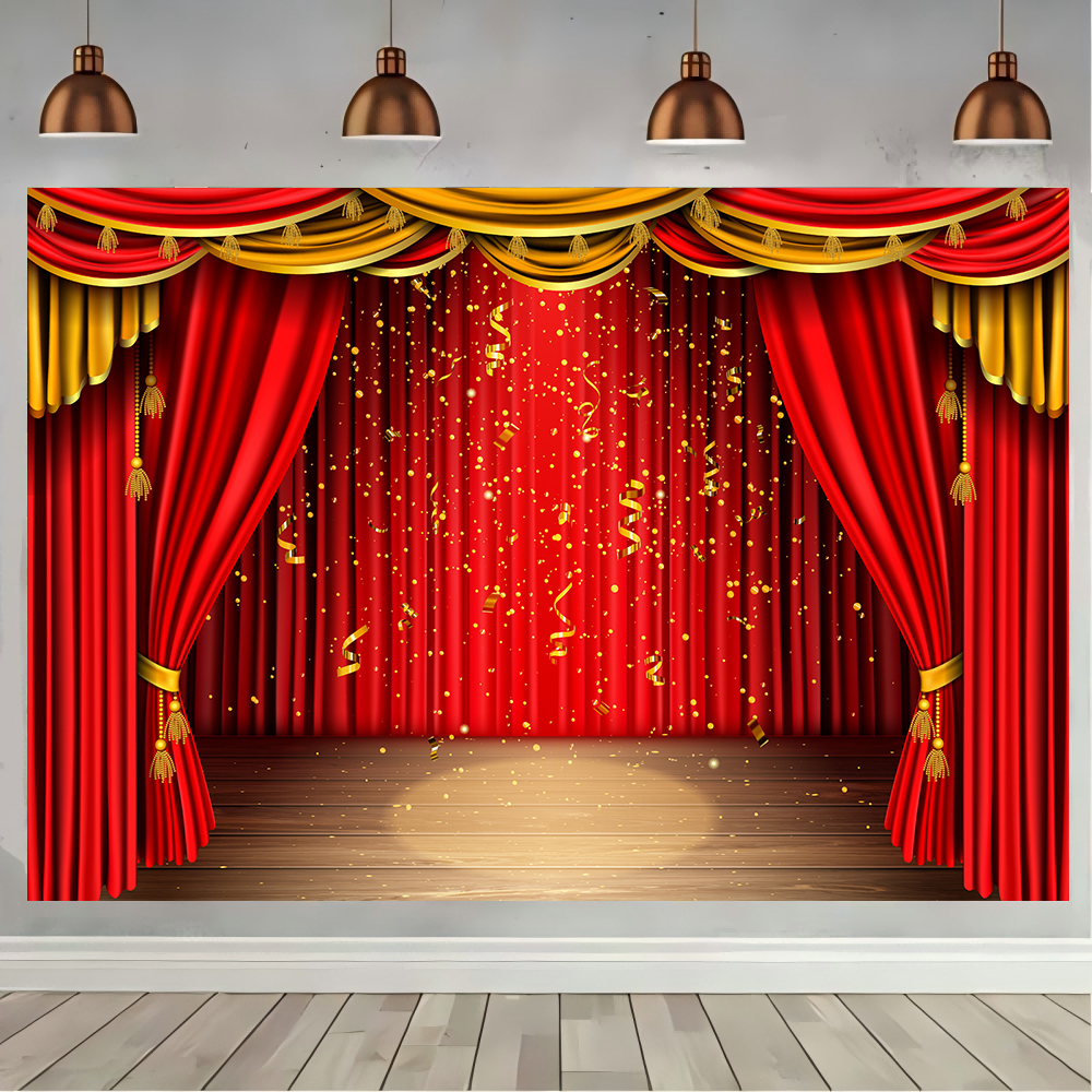 Red Theater Curtain Party Back - Photography Lighting Product recensie en prijs