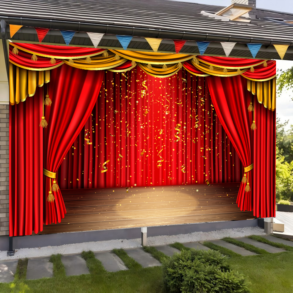 Red Theater Curtain Party Back - Photography Lighting Product recensie en prijs