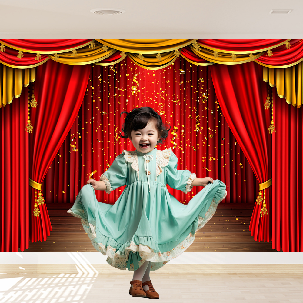 Red Theater Curtain Party Back - Photography Lighting Product recensie en prijs