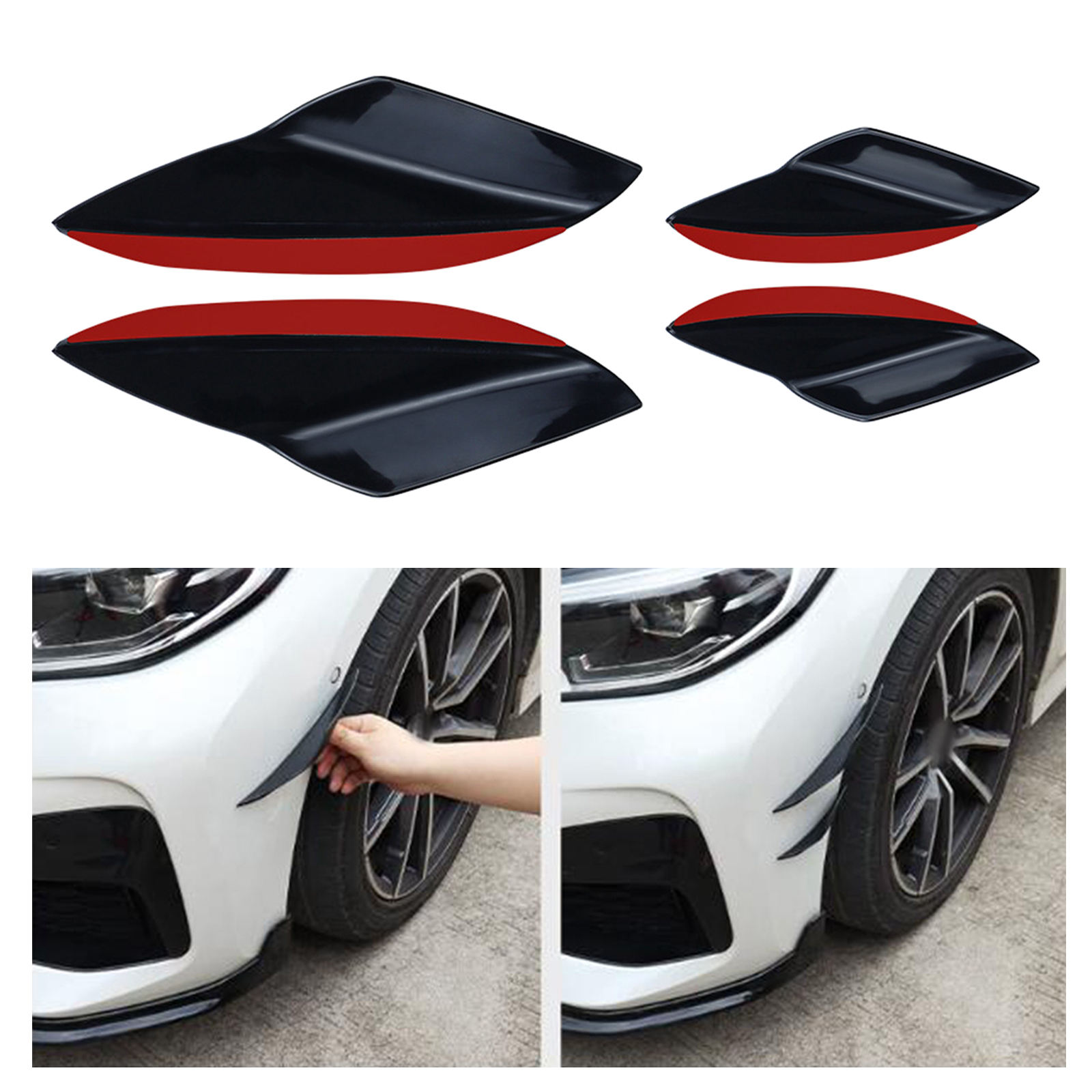 4Pcs Car Spoiler Canards Set S - Diffusion Material Roll recensie en prijs