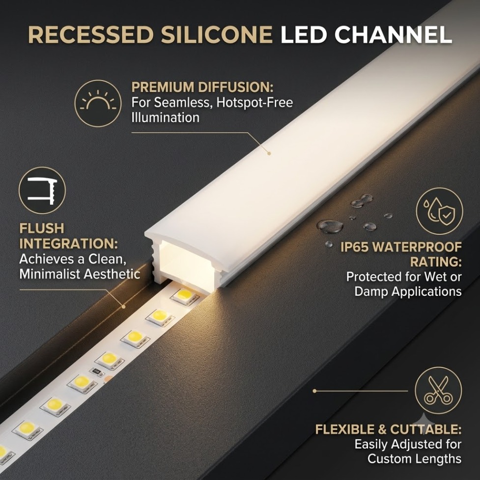 Recessed White Silicone Tube L - Diffusion Material Roll recensie en prijs