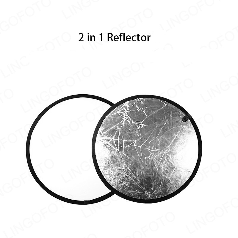 2-in-1 40cm Collapsible Round  - Reflector Disc Silver recensie en prijs