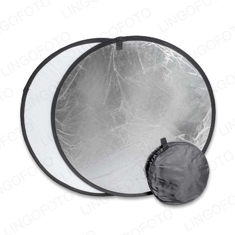 2-in-1 40cm Collapsible Round  - Reflector Disc Silver recensie en prijs