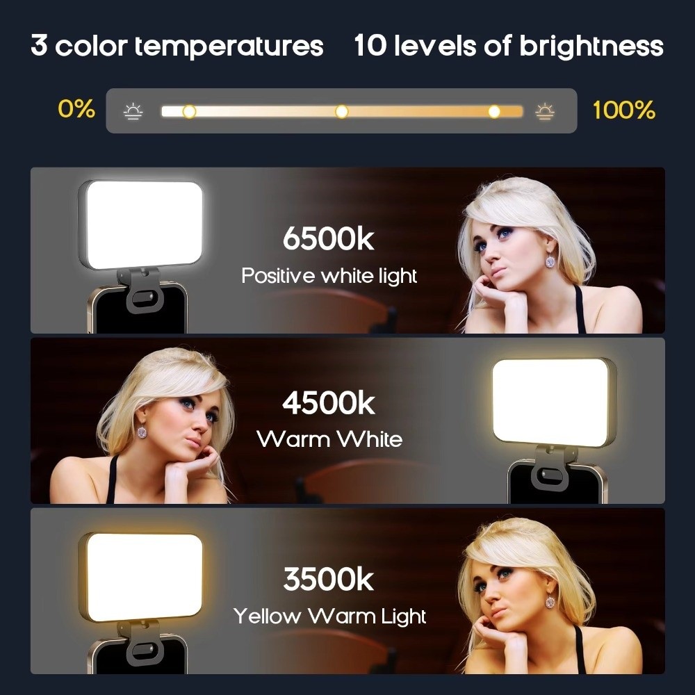 800/1000mAh LED Selfie Light U - Photography Lighting Description recensie en prijs