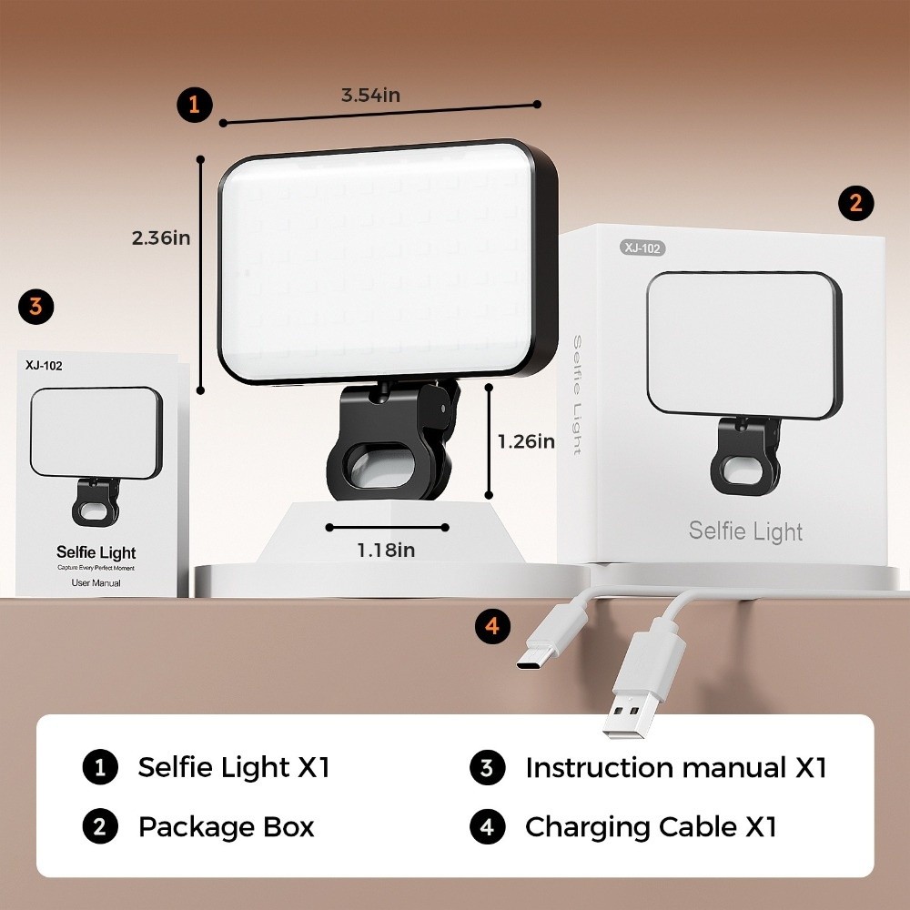 800/1000mAh LED Selfie Light U - Photography Lighting Description recensie en prijs