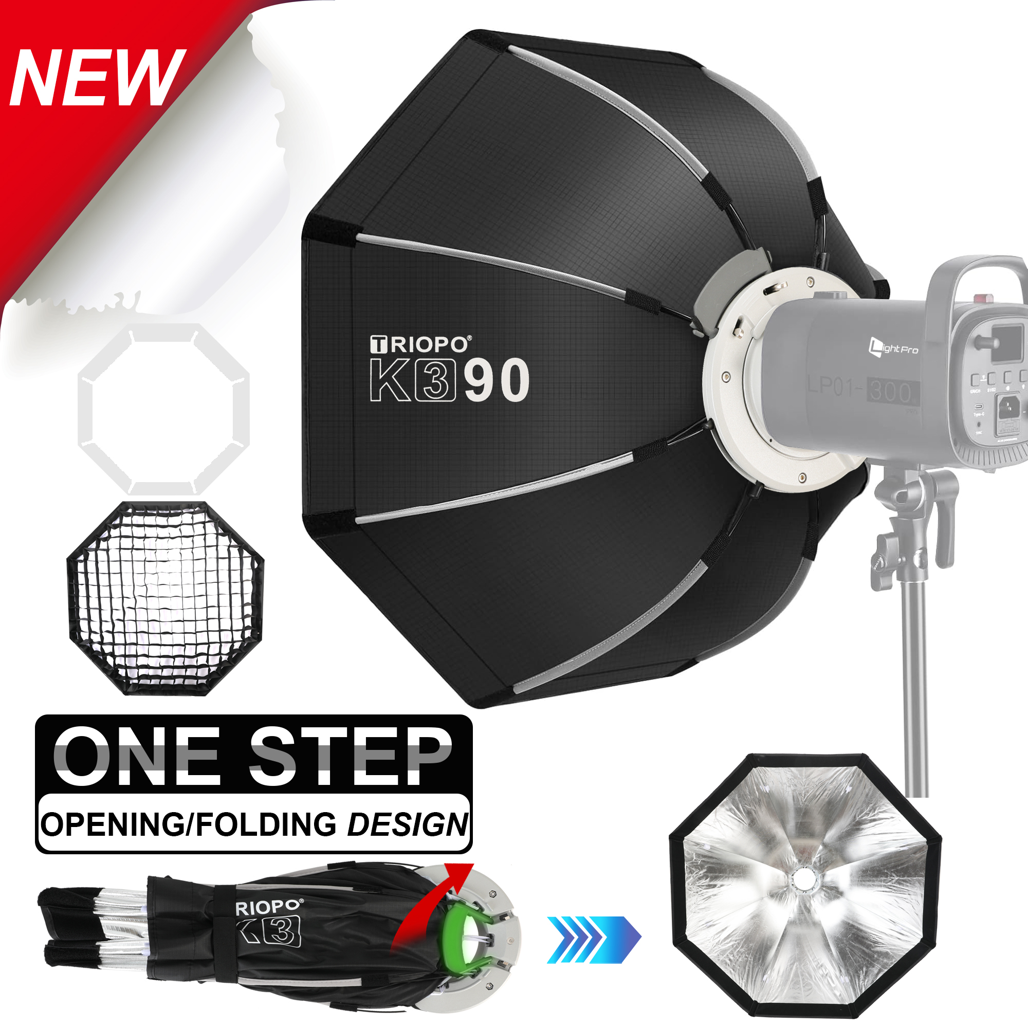 Triopo K3 Quick-Setup Bowens M - Photography Umbrella Lighting Setup recensie en prijs